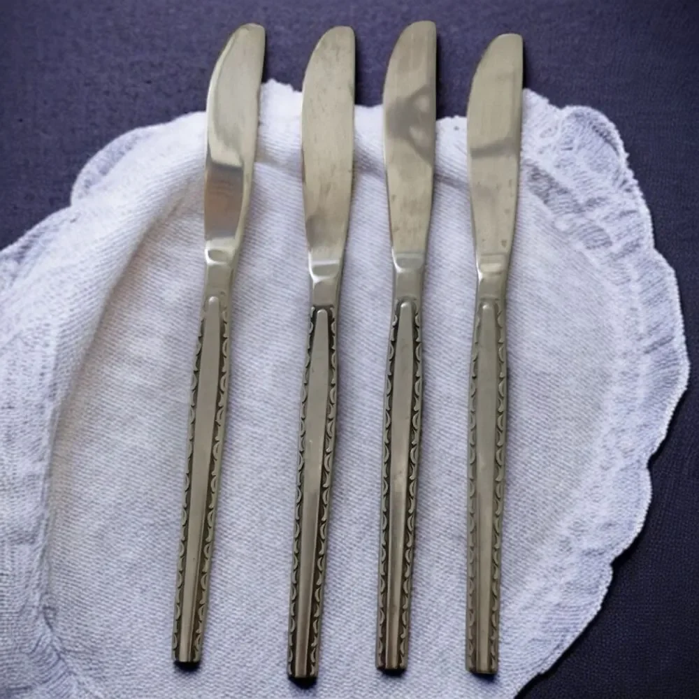 4 Rogers‎ Regina Ensenada Knife Set Knives Flatware Stainless Steel Korea MCM